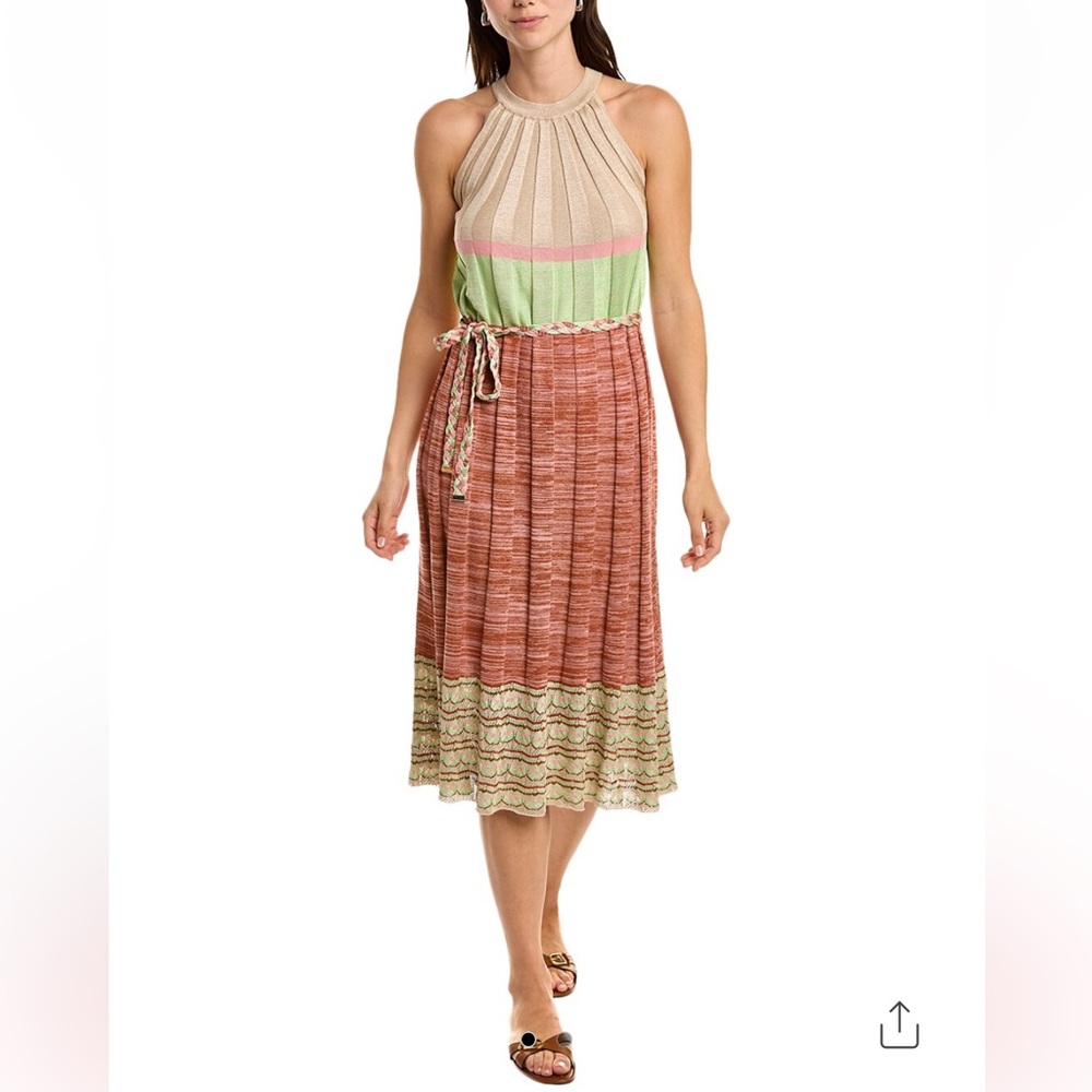 KNITSS Coral Dress in Multicolor, Size Medium